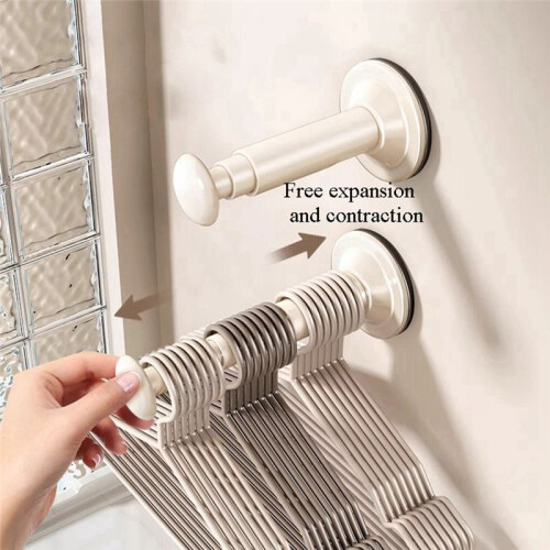 3pcs Suction Cup Clothes Hanger Storage Organizer Home Balcony Multi-Functional Wall-Mounted Hanger