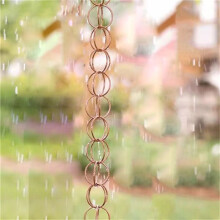 3X Chaîne de Pluie en Feuille D'Acier, Cadeau de Jardin pour Maman, Gouttières, Attrape-Pluie pour Tuyau de avec Adaptateur, Tasses à Fleurs