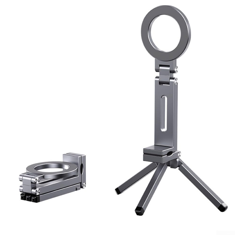 Magnetic Phone Tripod Stand With 360 Rotation And Stable Aluminum Build For Travel And Vlogging (Black) Black 9073542731900