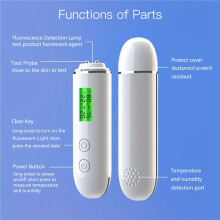 10X Skin Water Cheek Elastic Skin Age Test Meter Face Skin Moisture&Oil Content Skin Analyzer Fluorescent Agent Detector