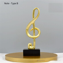 Music Notes Figurines Living Room TV Cabinet Desk Decoration Simple Elegant Decorative Gift A