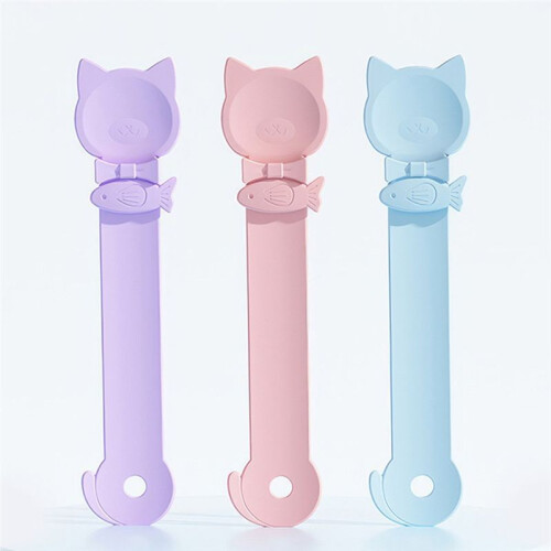 Cat Noodle Feeder Squeeze Spoon Cat Noodle Spoon Meat Squeezer Pet Feeding Spoon 2