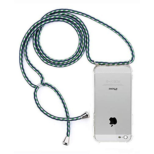 Silicone Case with Hanging Cord, Transparent Multicolour Protective Cover for iPhone 5