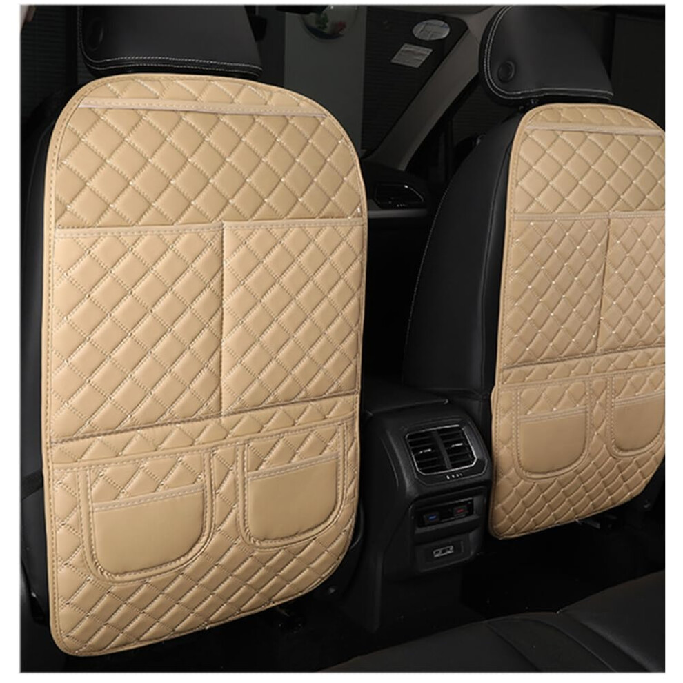 Car Seat Back Protector For Jeep Compass 20172025, Kick Mat Cover With AntiâKick Protection And Easy Strap Installation Beige 9092120215397