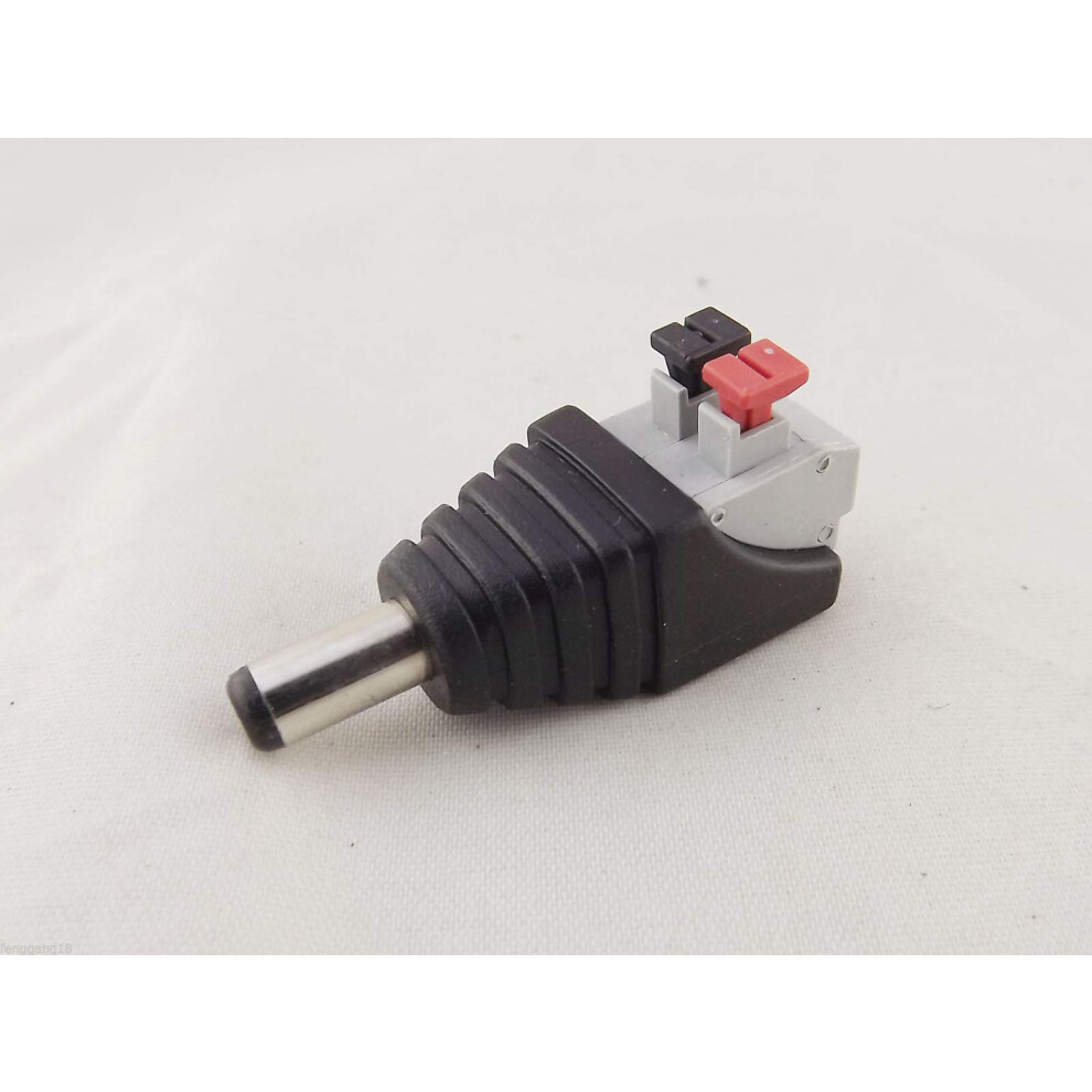 Cctv Power Connector 5.5X2.1mm Dc Male Barrel Plug With Push Type Spring Terminal For Camera 9092120795103
