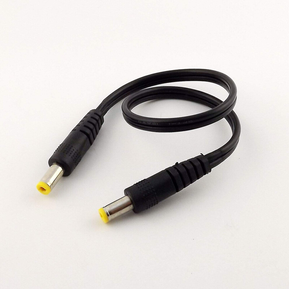 1Ft Dc Power Extension Cable 5.5Mm X 2.1Mm Male To Male 18Awg For Cctv Camera Quick Connection 9092120795141