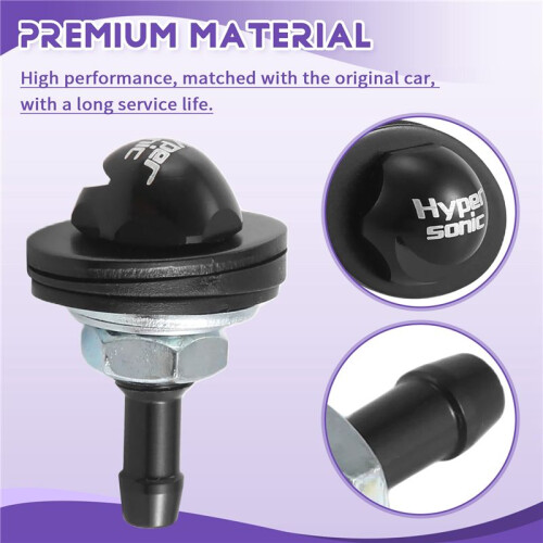 HYPERSONIC 2Pcs Car Universal Windshield Wiper Washer Spray Nozzle 2
