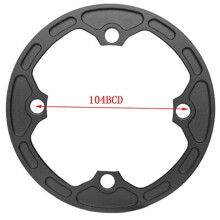 2X Cubierta Protectora de Aleación de Aluminio, Protector de Bicicleta, Guía de Cadena BCD104, Plato Apto para Bicicleta XC FR AM de 30 Velocidades,
