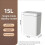 Intelligenter Badezimmer-Mülleimer, Elektronischer Mülleimer, Weiß, Schmal, Intelligenter Sensor-Mülleimer,  Home 6