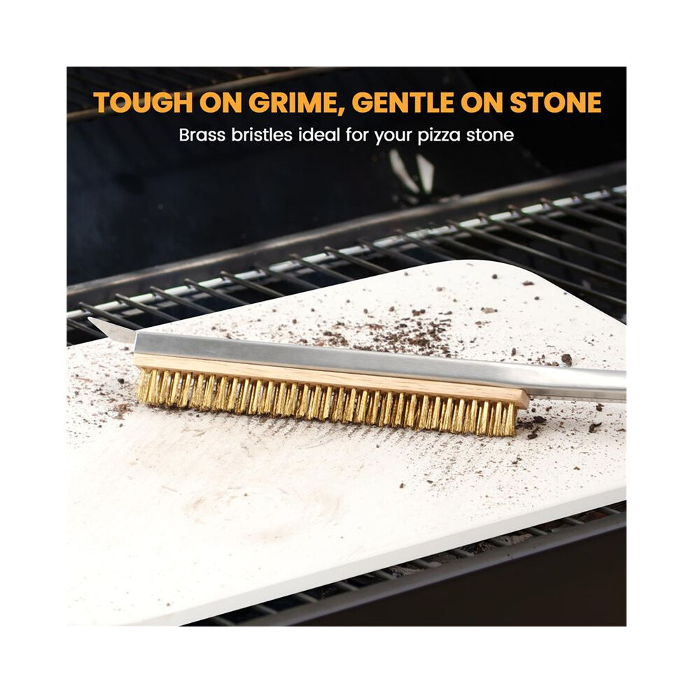 Photos - Tap Hidden Part 2pcs 21Inch Pizza Oven Brush with Scrapers, Copper Wire Pizza Stone Cleaning Brush for BBQ Grill Cleaning