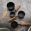Wooden Handle Stainless Steel Measuring Cups Set for Baking, Coffee, Bartending - Precision Kitchen Tools A 5