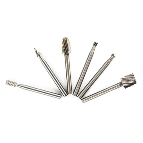 24PCS HSS Rotary Multi Tool Burr Routing Router Bit Mill Cutter Attachment for 1