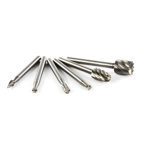 24PCS HSS Rotary Multi Tool Burr Routing Router Bit Mill Cutter Attachment for 2