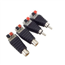 DC Male Female Cable to Audio Speaker Connector Adapter Jack Quick Wire Press Terminal(RCA Male,2 Pieces)