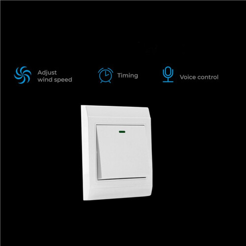 4X Tuya  WiFi Ventilator Plafondventilator Schakelmodule Dual-Mode Reset Voice  Controller voor Alexa  Home Wit 2