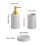 Modern Porcelain Bathroom Organizers-Light Grey Three Piece Set 4