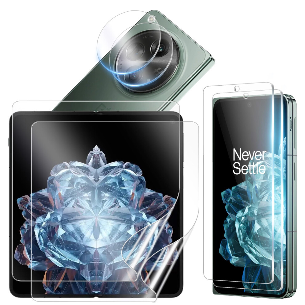 6 Pack Screen Protector Set 7.8 Inch With Tempered Glass, Tpu Film And Lens Guard For Oneplus Open 9455672309318