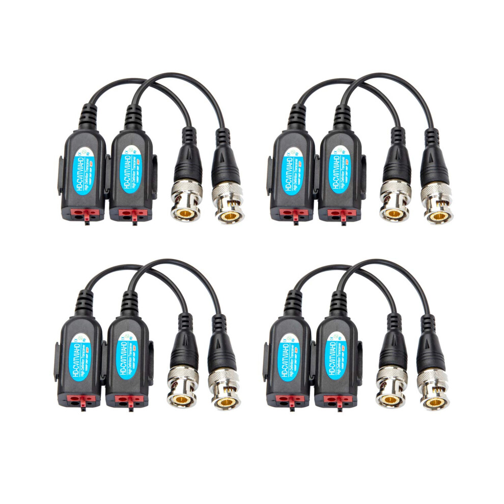 5Mp Passive Cctv Video Balun 4 Pairs Bnc Transceiver For Hdcvi Tvi Cvbs Ahd Broad Compatibility 9455672309349