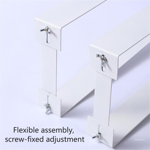 Under Desk PC Mount White Adjustable Width CPU Holder Tower Stand, SpaceSaving HeavyDuty Steel Support 2