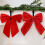 Classical Red Velvety Bowknots For Holiday Decorating 2Pcs-Red 2