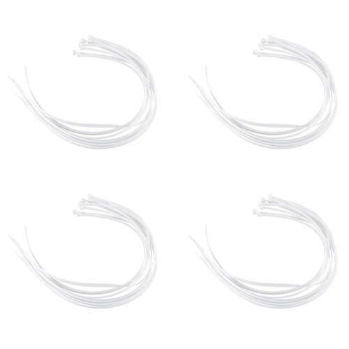 40X Extra Long 76cm Cable Ties White Zip Wraps