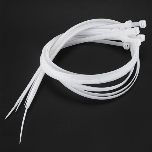40X Extra Long 76cm Cable Ties White Zip Wraps 1