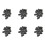 60 Pcs Movable 7mm Inner Diameter Black Ferrite Core Ring Cable Clip 1