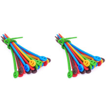 40 Bridas de Silicona para Cables, Bridas Duraderas, Clips para Sellar Bolsas, Bridas para Cables, Bridas para Pan, Bridas de Goma para Oficina En