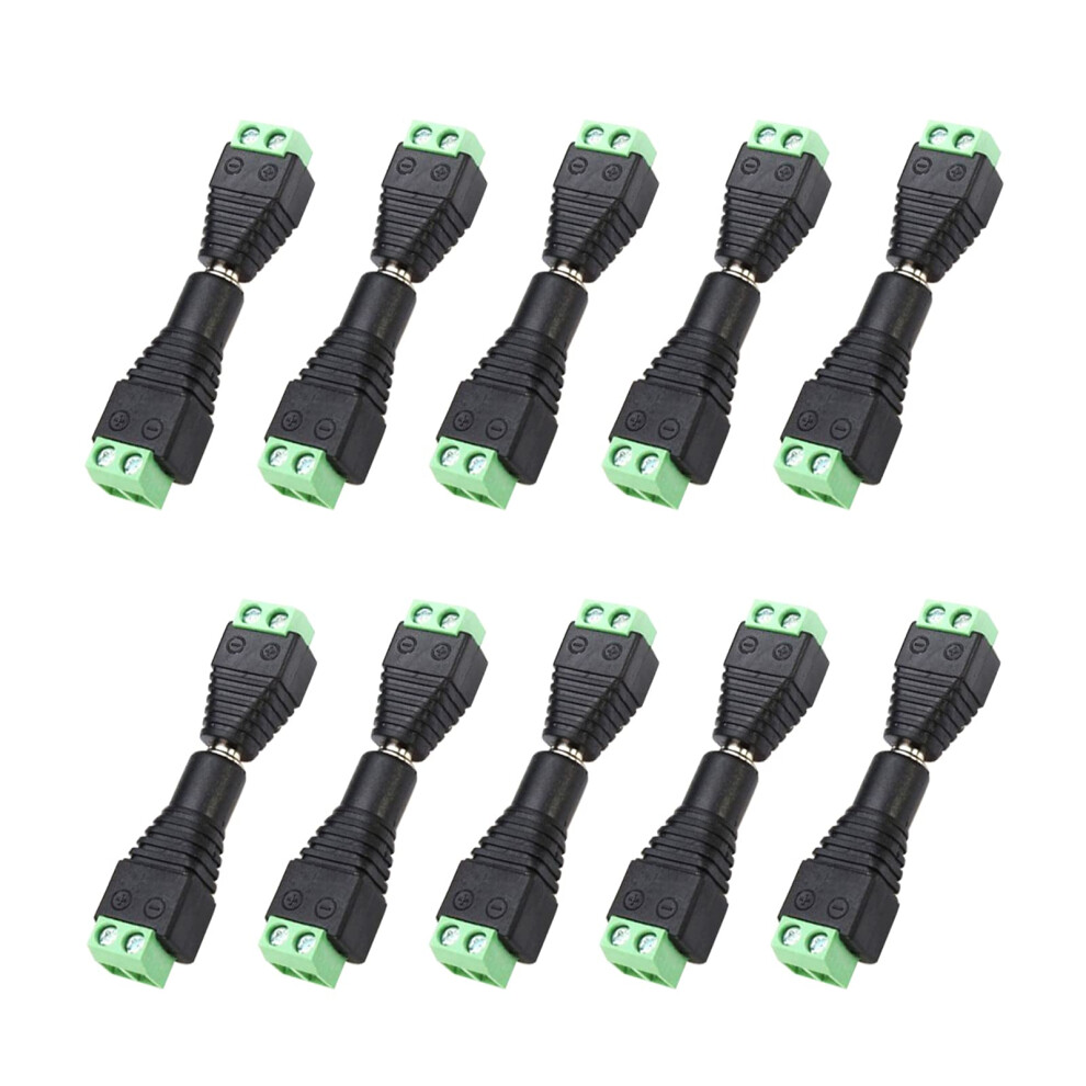 12V Dc Power Connector 10 Pairs 5.5X2.1mm Male Female Barrel Plug Adapter For Led Strip Cctv 9092120795738