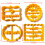 4PCS Sturdy ABS Baking Molds Nonstick Cookie Cutters For Holiday 3