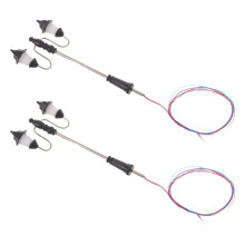 2Stk Modell Straßenlampen LED Metall Schwarz Für Mini Garten