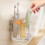 Space Saving Toothbrush Organizers With-Transparent gray 2