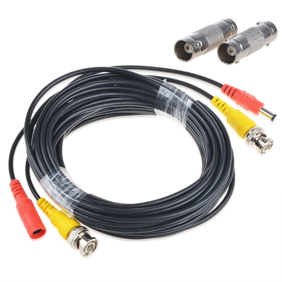 50Ft Siamese Bnc Video Power Cable For Cctv Security Cameras, Easy Plugandplay With Dual Female Connectors 9092120795769