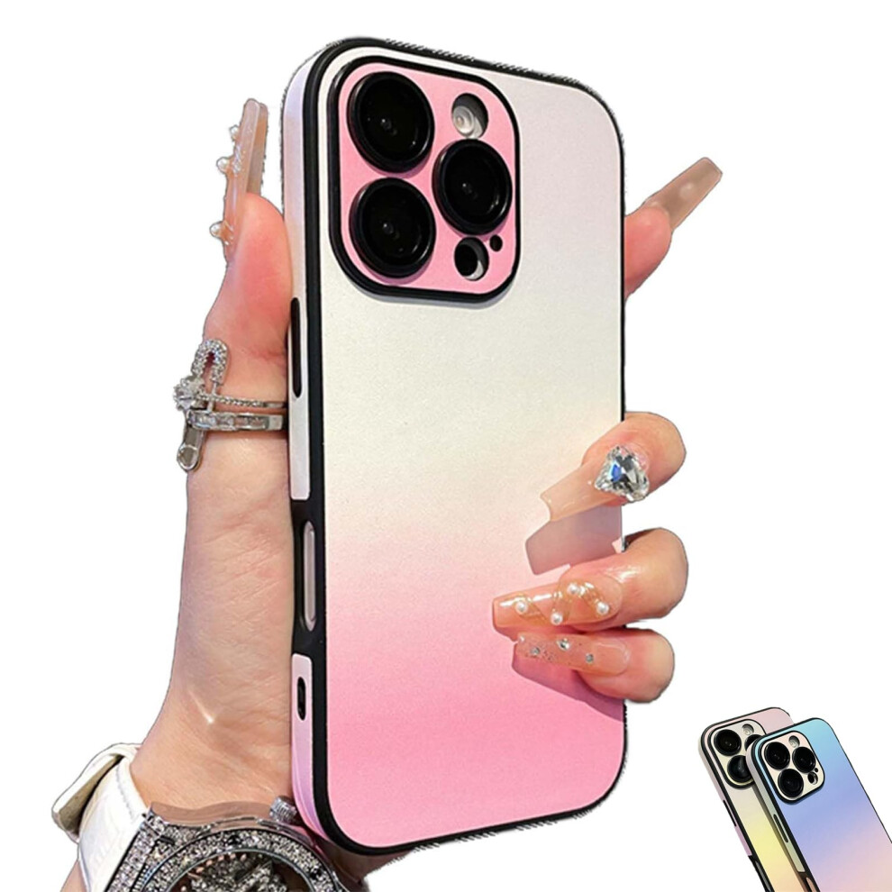 Magnetic Case For Iphone 13 Gradient Color With AntiâSlip Sides And Shockproof Raised Edge Protection Pink 9330225033394