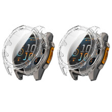 Transparent Scratchproof Case with Screen Protector and Shockproof Bumper for Garmin Tactix 8 Solar 51mm