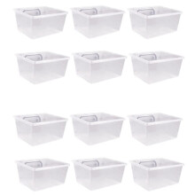 12 Pack Pegboard Clear Bins, Pegboard Bins Hooks, DIY Pegboard Accessories, Workbench Small Bins Fit 1/4 -1/8 Peg Board