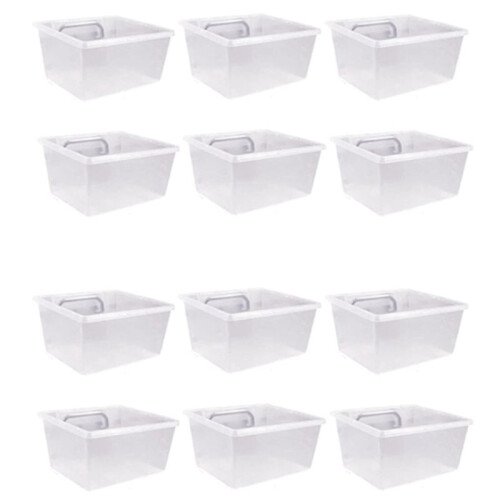 12 Pack Pegboard Clear Bins, Pegboard Bins Hooks, DIY Pegboard Accessories, Workbench Small Bins Fit 1/4 -1/8 Peg Board