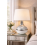 White Ceramic Glitter Lamp Base & Drum Shade 1