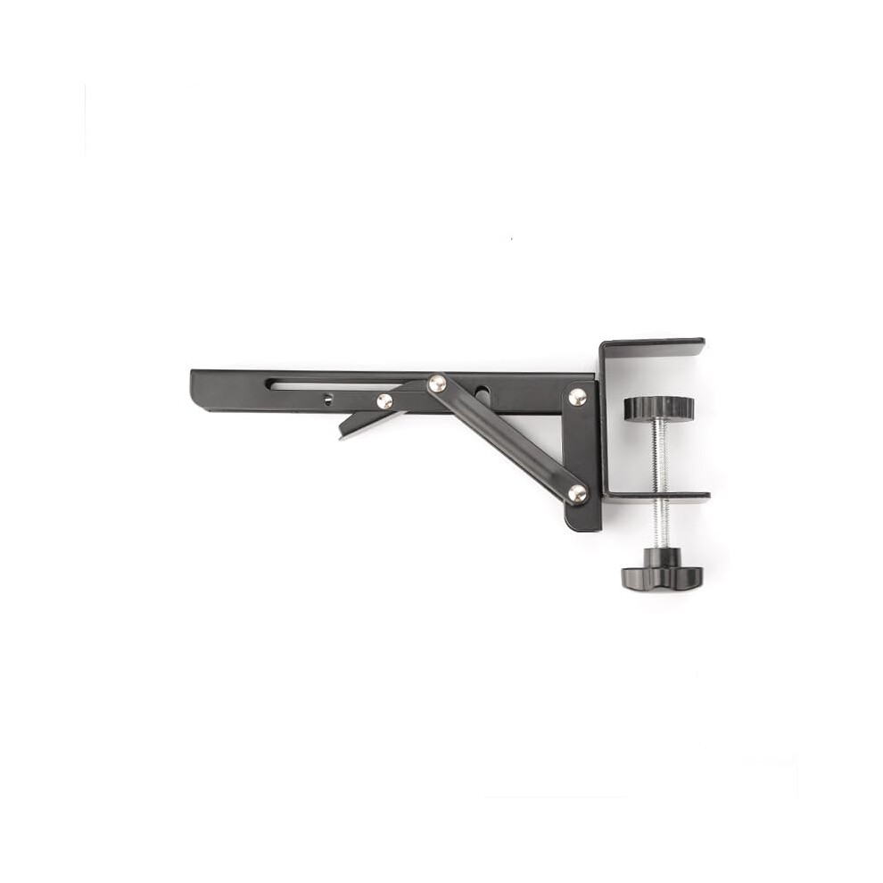 Foldable Desk Extension Bracket With Adjustable Clamp Arm, Heavy Duty Metal Support For Keyboard Tray Mounting System 9330225033578