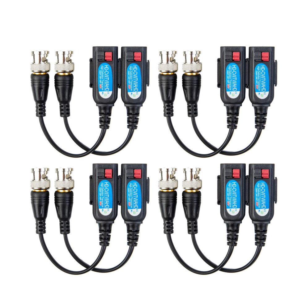 5Mp Passive Cctv Video Balun 4 Pairs Mini Bnc Utp Transceiver For Hdcvi/Tvi/Ahd/Cvbs 9455672309967