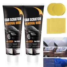 Car Scratch Remover Polishing Wax 120ml Scratch  and Polish Kit with Sponge and Towel