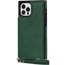 Leather Wallet Case with Lanyard Crossbody Stand AntiFall Protective Design for iPhone 15 Pro Max