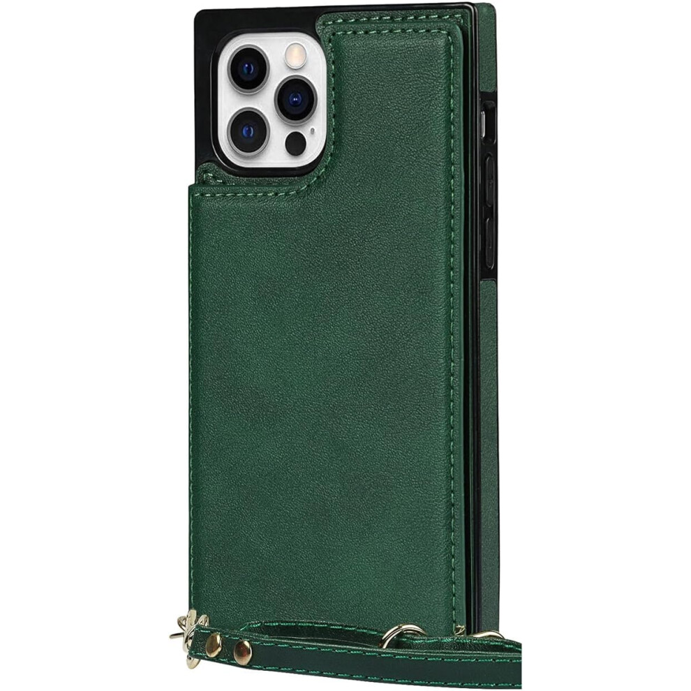 Leather Wallet Case With Lanyard Crossbody Stand Antifall Protective Design For Iphone 15 Pro Max 9092120796810