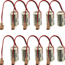 10Pack CR17335SE 1800mAh 3V Lithium Battery with Plug for RC Series Controller Compatible with Epson