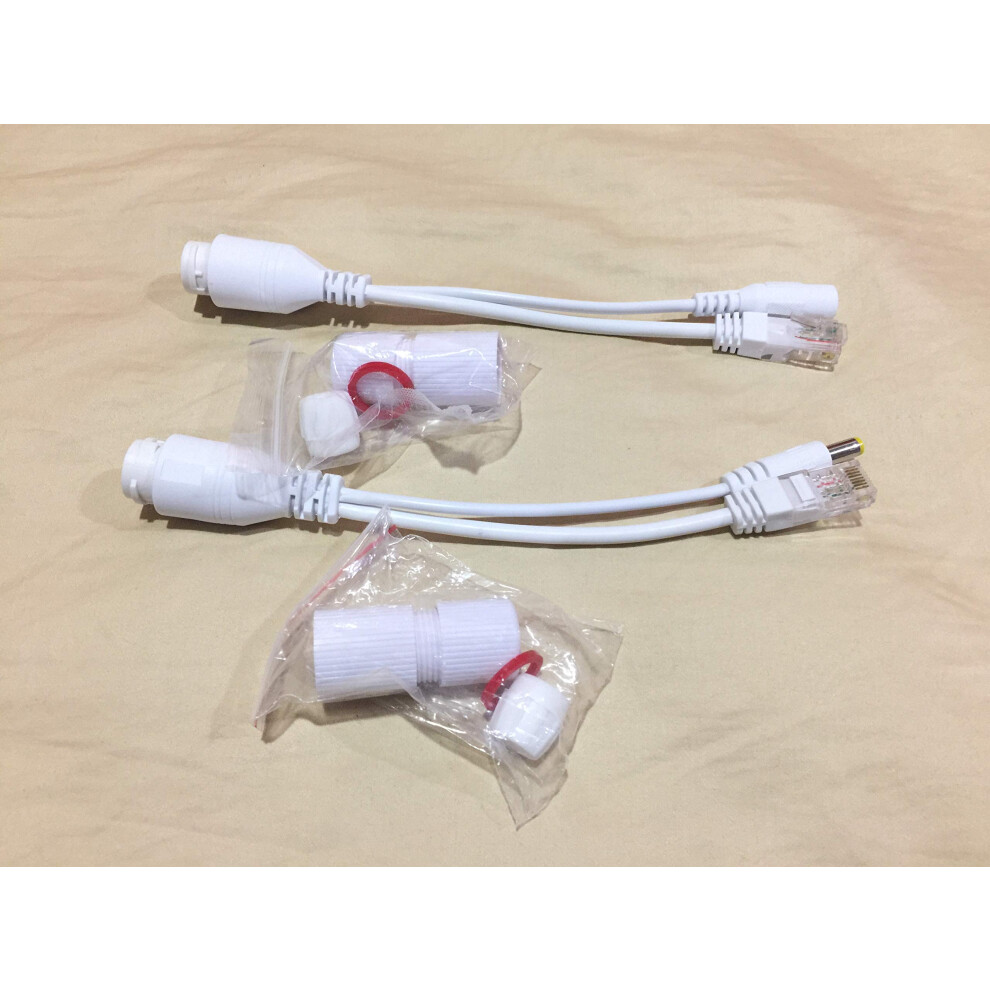 Outdoor Passive Poe Adapter Injector Splitter Kit Cable For Ip Cameras And Access Points White 9092120797169