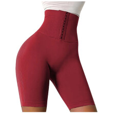Shorts met hoge taille en korset-tailletrainer voor dames, korte leggings met buikcontrole, figuurcorrigerende tailleband, sport- en yogabroek.