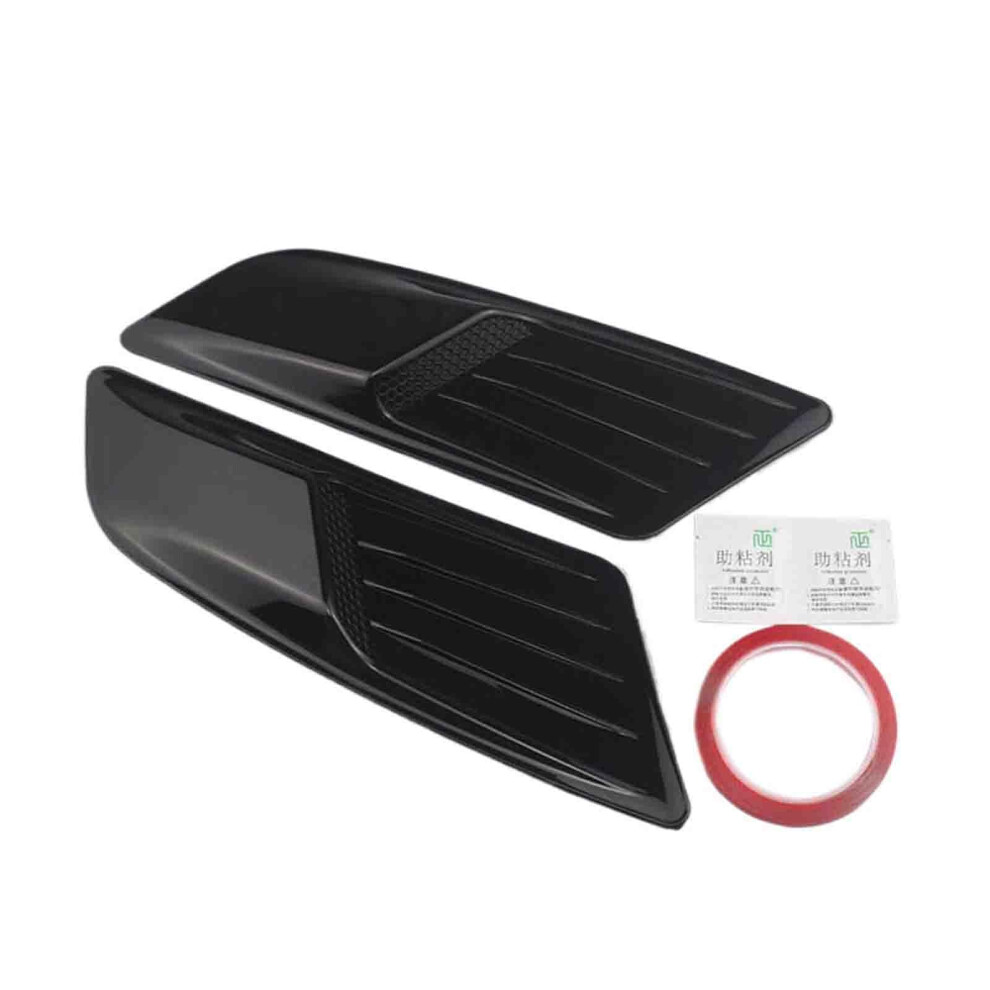 2Pcs Universal Car Hood Vent Cover Decorative Air Flow Scoop Sticker NoâDrill UvâResistant Trim 9330225096344