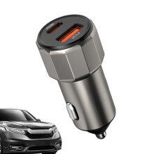 Chargeur de voiture pour téléphone et tablette à deux ports USB Type-C PD30W QC3.0, compatible avec les téléphones, tablettes, camions,