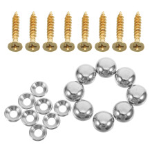 Lot de 8 cache-vis métalliques pour miroirs, vis décoratives avec capuchons, fixations pour miroirs, quincaillerie publicitaire, clous