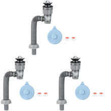Flexibele afvoerbuisset met uitschuifbare sifon voor badkamer- en keukengootstenen, geschikt voor afvoergaten van 1-1/4" en 1-1/2".
